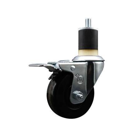 Service Caster 3.5'' SS Phenolic Swivel 1-7/8'' Expanding Stem Caster Total Lock Brake SCC-SSEXTTL20S3514-PHS-178